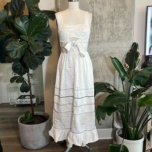 Foxiedox Tie Front Dress White